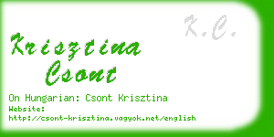 krisztina csont business card